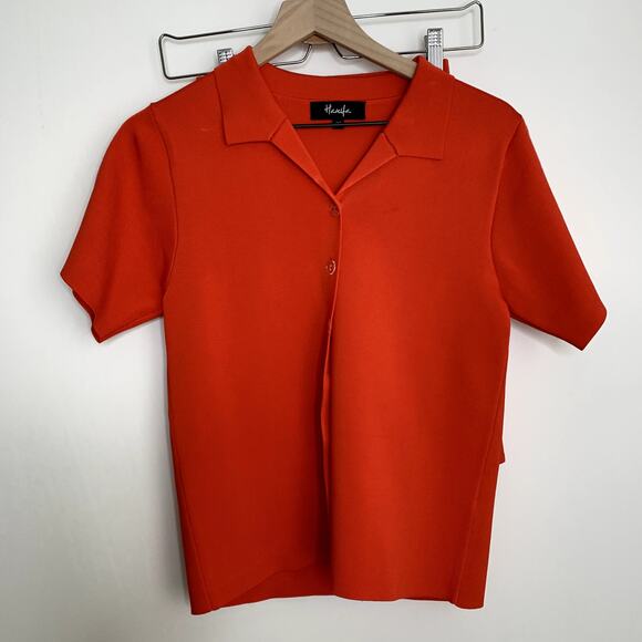 Hanifa Robyn Dress in Flame Red Two Piece Skirt Set Womens XS - Picture 11 of 16